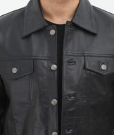 Men's Black Trucker Style Jacket
